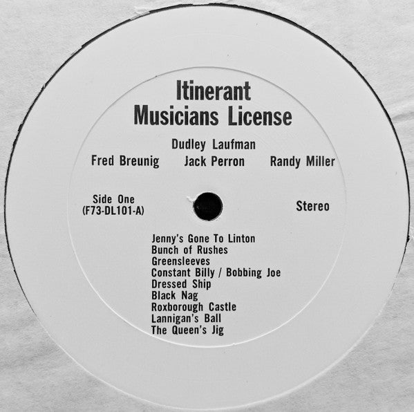 Itinerant Musicians License : Itinerant Musicians License (LP, Album)