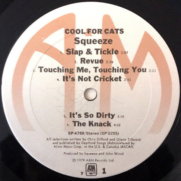 Squeeze (2) : Cool For Cats (LP, Album, Y -)
