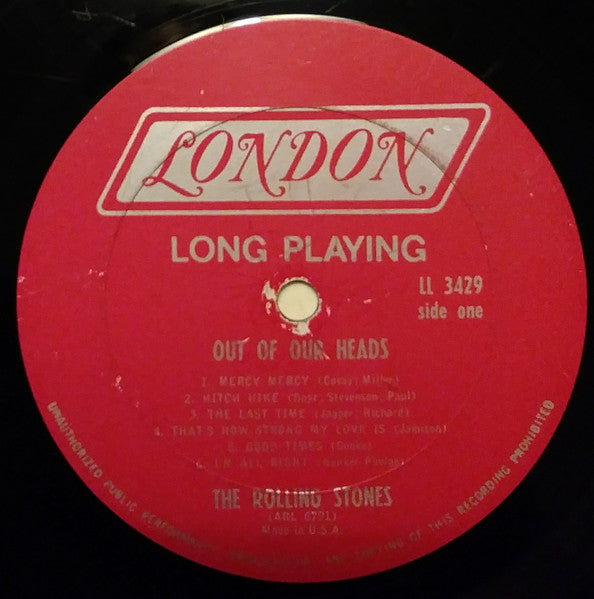The Rolling Stones : Out Of Our Heads (LP, Album, Mono, RP, Pit)