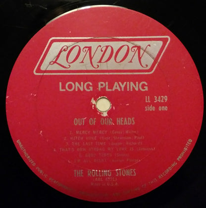 The Rolling Stones : Out Of Our Heads (LP, Album, Mono, RP, Pit)
