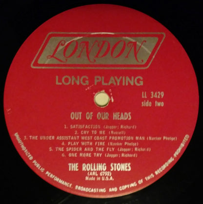 The Rolling Stones : Out Of Our Heads (LP, Album, Mono, RP, Pit)