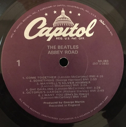 The Beatles : Abbey Road (LP, Album, RE, Win)