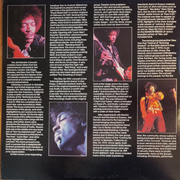 Jimi Hendrix : The Jimi Hendrix Concerts (2xLP, Comp, Gat)