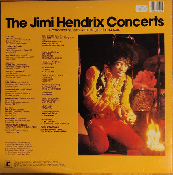 Jimi Hendrix : The Jimi Hendrix Concerts (2xLP, Comp, Gat)