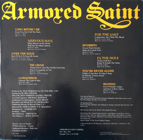 Armored Saint : Delirious Nomad (LP, Album)
