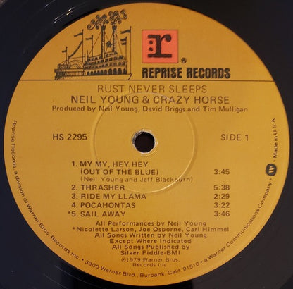 Neil Young & Crazy Horse : Rust Never Sleeps (LP, Album, Win)