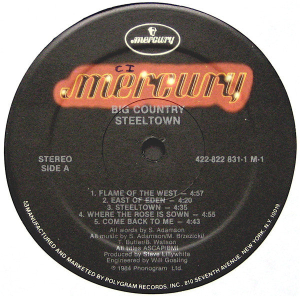 Big Country : Steeltown (LP, Album, 53)