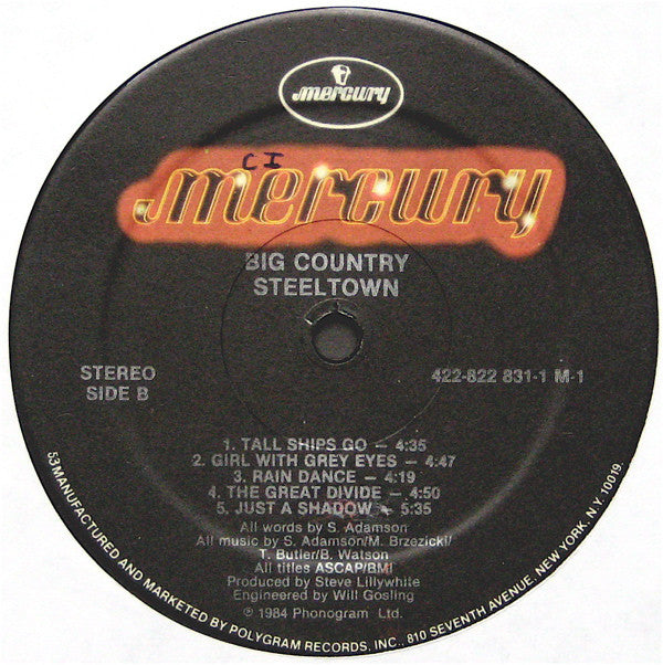 Big Country : Steeltown (LP, Album, 53)