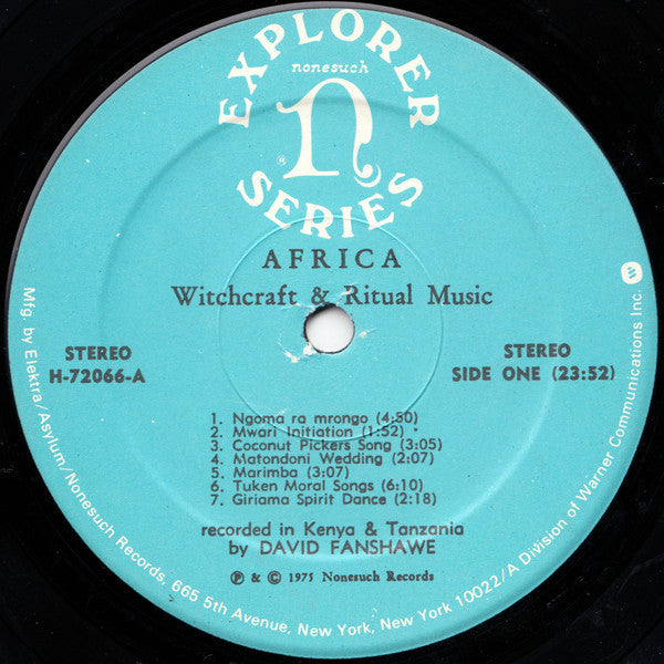 Various : Africa (Witchcraft & Ritual Music) (LP, Album)