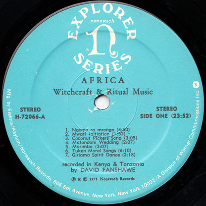 Various : Africa (Witchcraft & Ritual Music) (LP, Album)
