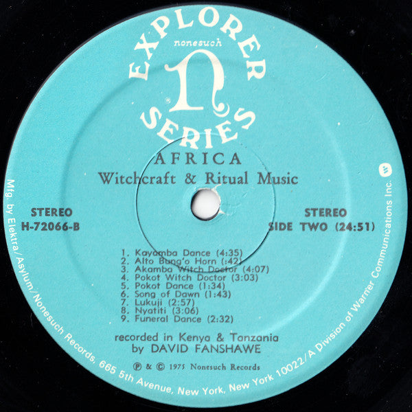 Various : Africa (Witchcraft & Ritual Music) (LP, Album)