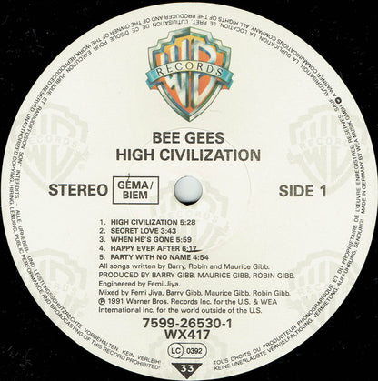 Bee Gees : High Civilization (LP, Album)