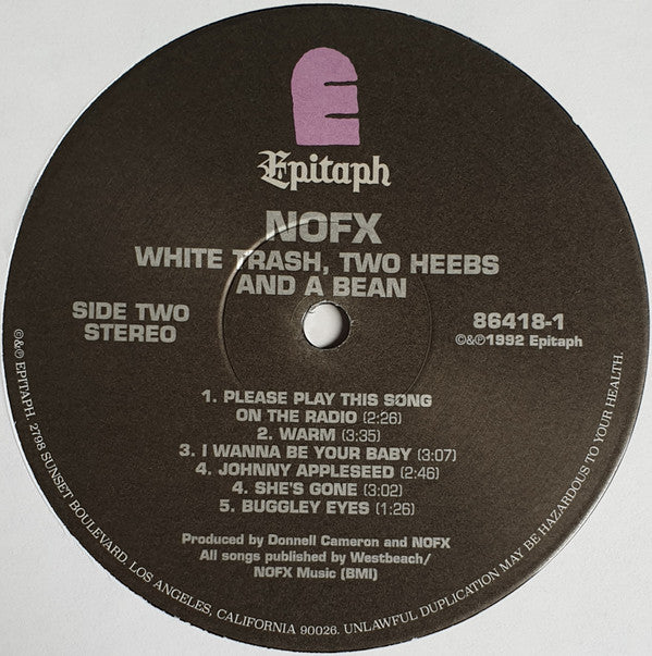 NOFX : White Trash, Two Heebs And A Bean (LP, Album, RE)