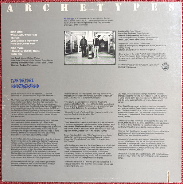 The Velvet Underground : Archetypes (LP, Album, RE)