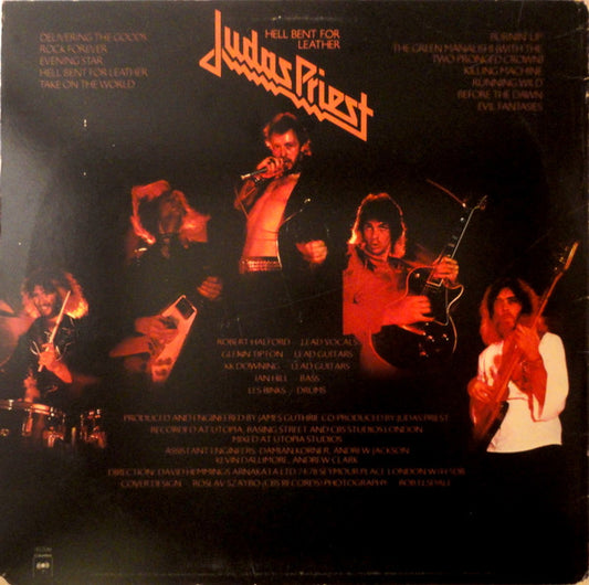 Judas Priest : Hell Bent For Leather (LP, Album, Pit)