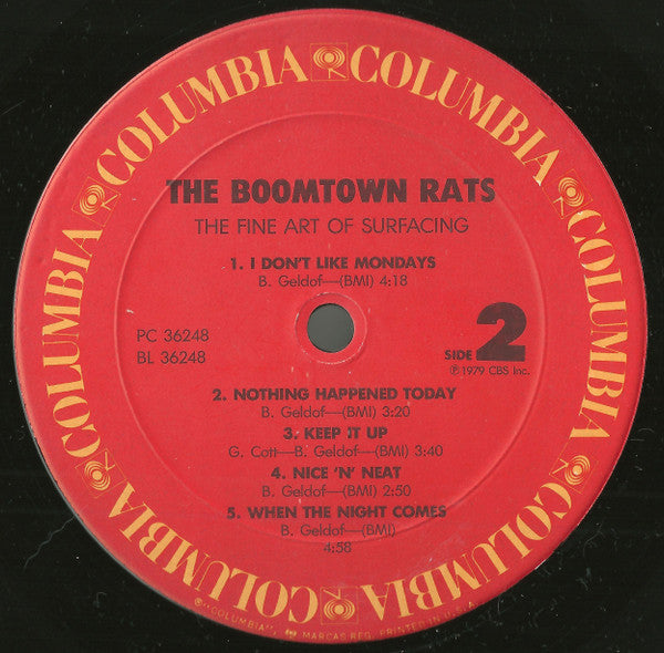 The Boomtown Rats : The Fine Art Of Surfacing (LP, Album, RE, Car)