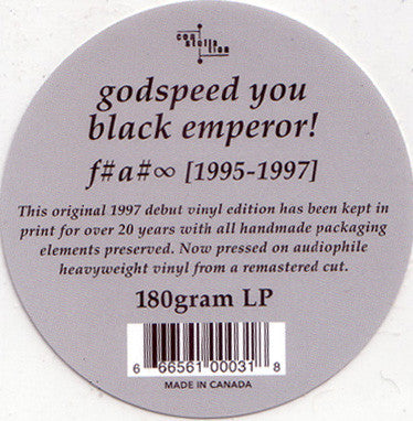 Godspeed You Black Emperor! : F♯ A♯ ∞ (LP, Album, RE, RM, 180)