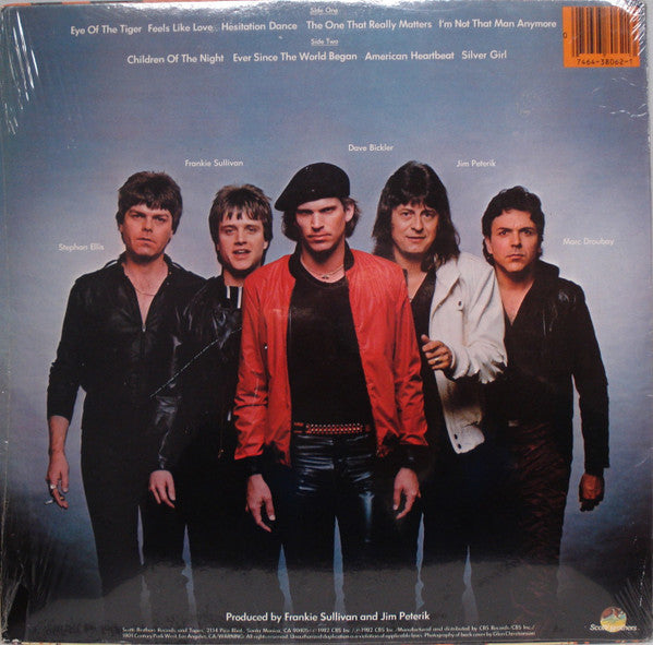 Survivor : Eye Of The Tiger (LP, Album, Pit)