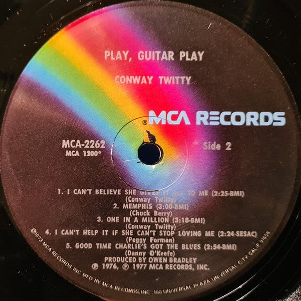 Conway Twitty : Play, Guitar Play (LP, Album, Glo)