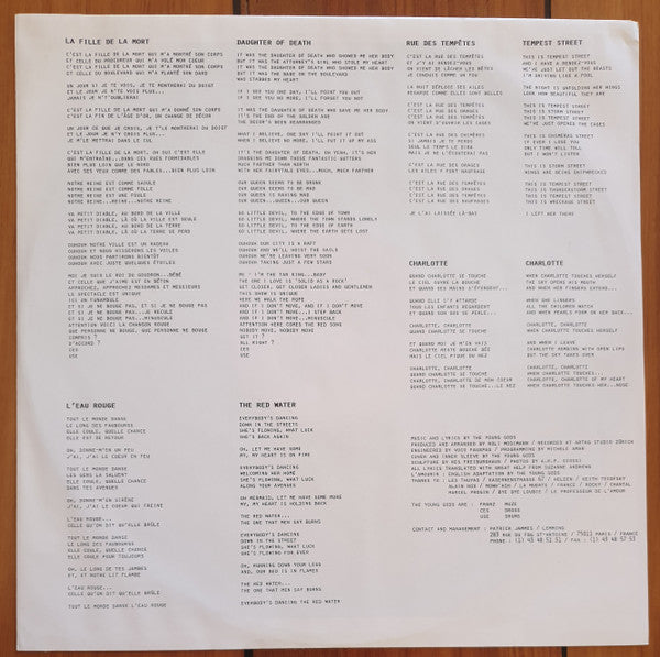 The Young Gods : L'Eau Rouge - Red Water (LP, Album)