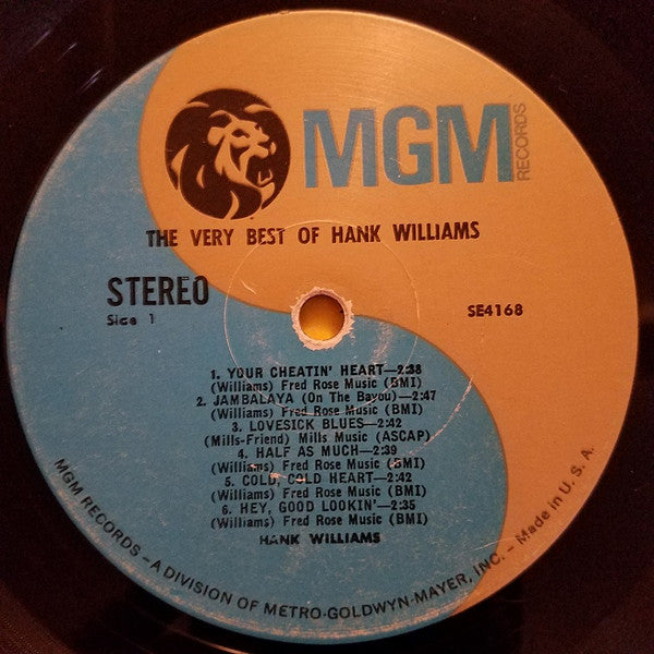 Hank Williams : The Very Best Of Hank Williams (LP, Comp, RE)