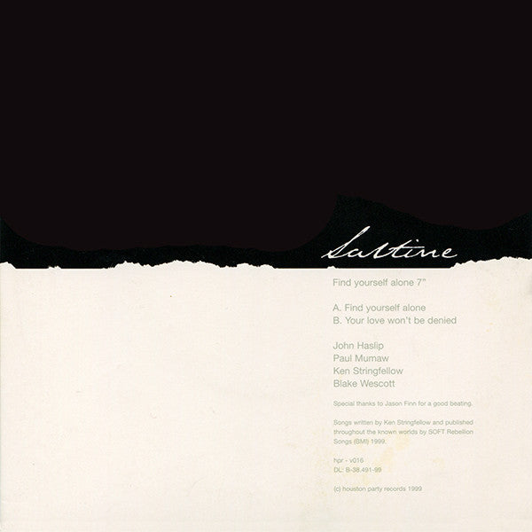 Saltine (2) : Find Yourself Alone (7")