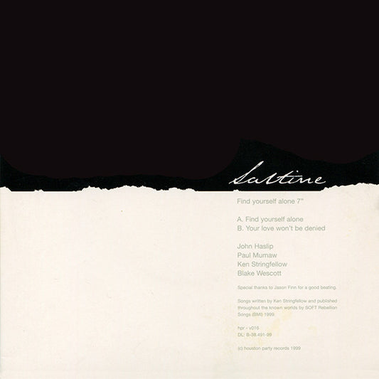 Saltine (2) : Find Yourself Alone (7")