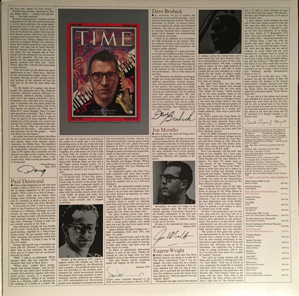 The Dave Brubeck Quartet : 25th Anniversary Reunion (LP, Album, Duo)