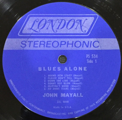 John Mayall : The Blues Alone (LP, Album, Ter)
