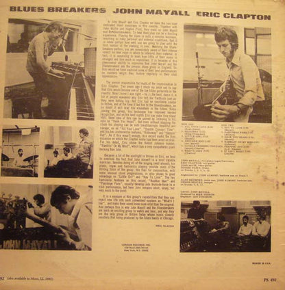 John Mayall With Eric Clapton : Blues Breakers (LP, Album, RE, PH )