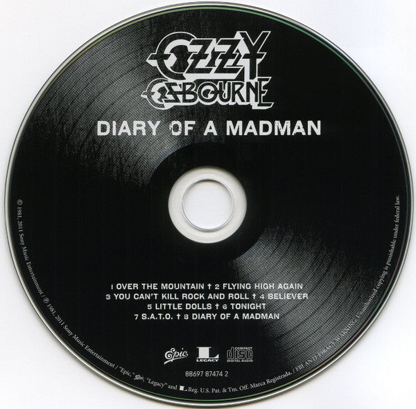 Ozzy Osbourne : Diary Of A Madman (CD, Album, RE, RM)
