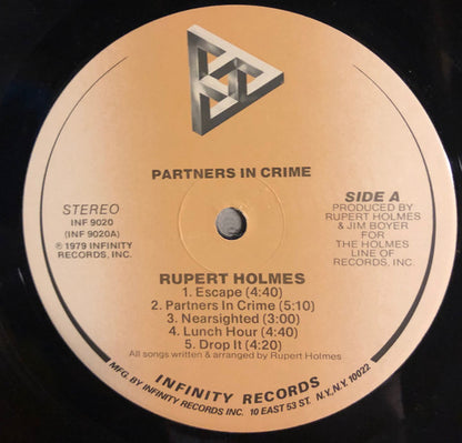 Rupert Holmes : Partners In Crime (LP, Album, Glo)