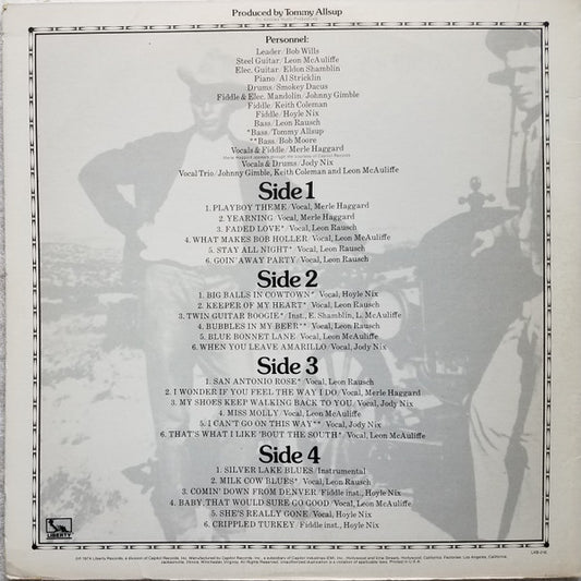 Bob Wills And His Texas Playboys* : For The Last Time (2xLP, Album, RE)