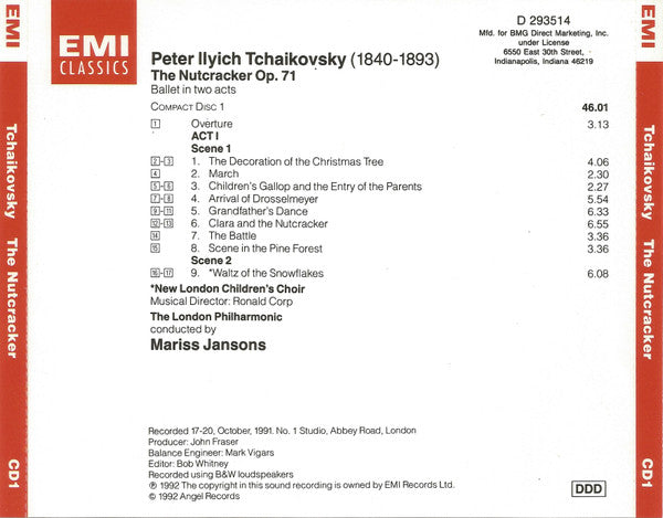 Tchaikovsky*, Mariss Jansons, The London Philharmonic* : The Nutcracker (2xCD, Album, Club)