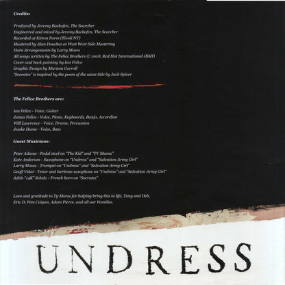 The Felice Brothers : Undress (LP, Album, Ltd, Red)