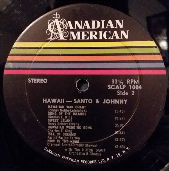 Santo & Johnny : Hawaii (LP, Album)