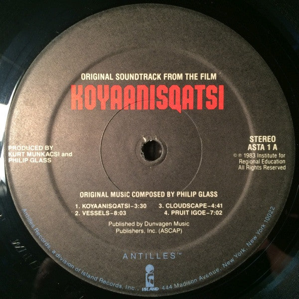 Philip Glass : Koyaanisqatsi (Life Out Of Balance) (Original Soundtrack Album From The Motion Picture) (LP, Album)