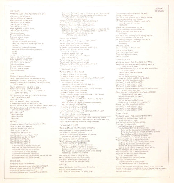 Argent : Argent (LP, Album, RE, Ter)