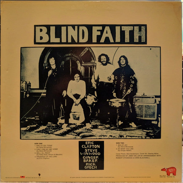 Blind Faith (2) : Blind Faith (LP, Album, RE, 72=)