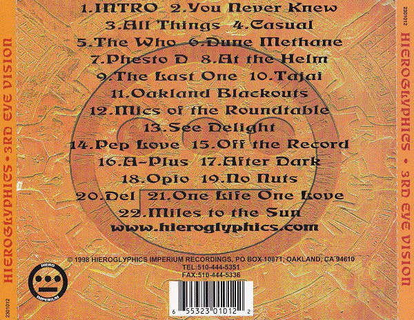 Hieroglyphics : 3rd Eye Vision (CD, Album, RE)