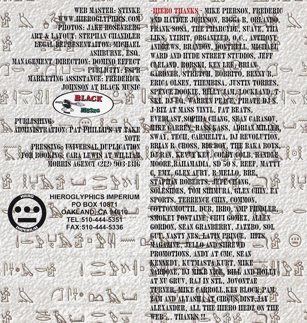 Hieroglyphics : 3rd Eye Vision (CD, Album, RE)