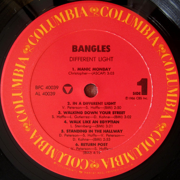 Bangles : Different Light (LP, Album, RE, Car)