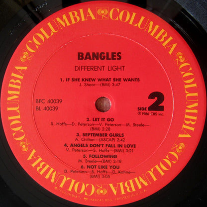 Bangles : Different Light (LP, Album, RE, Car)