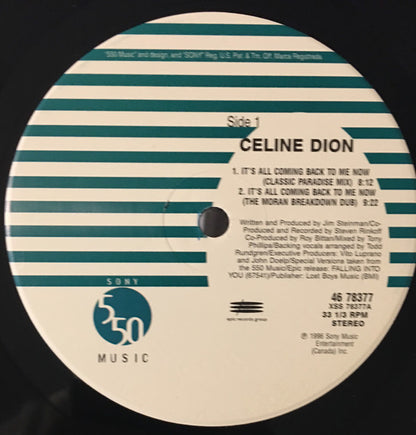 Celine Dion* : It's All Coming Back To Me Now (12", Single)