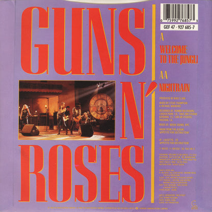 Guns N' Roses : Welcome To The Jungle / Nightrain (7", Single)