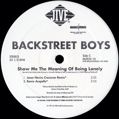 Backstreet Boys : Show Me The Meaning Of Being Lonely (2x12", Promo)