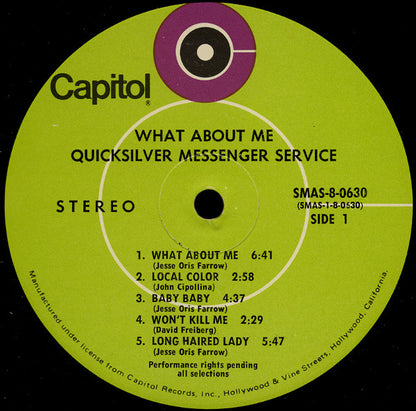 Quicksilver* : What About Me (LP, Album, Gat)