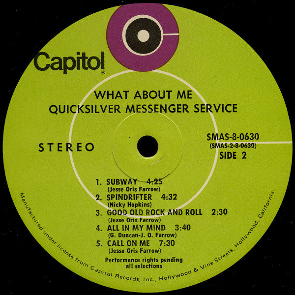 Quicksilver* : What About Me (LP, Album, Gat)