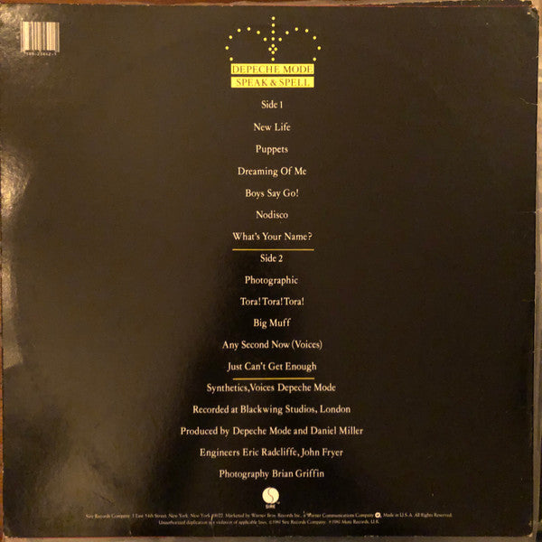 Depeche Mode : Speak & Spell (LP, Album, RE, RP, SRC)