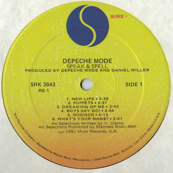 Depeche Mode : Speak & Spell (LP, Album, RE, RP, SRC)